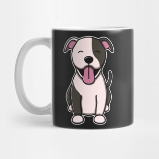 Cute Black And White Pitbull Mug